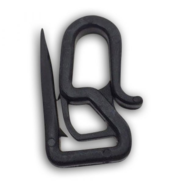 S-Hook (screen hook), plastic - 'PRO' (with anti-slip feature) black