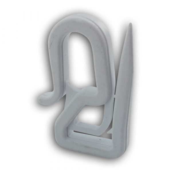 S-Hook (screen hook), plastic - 'PRO' (with anti-slip feature) white