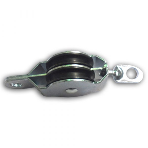 Blockrolle - doppelt ohne Kugellager, 2 Augen