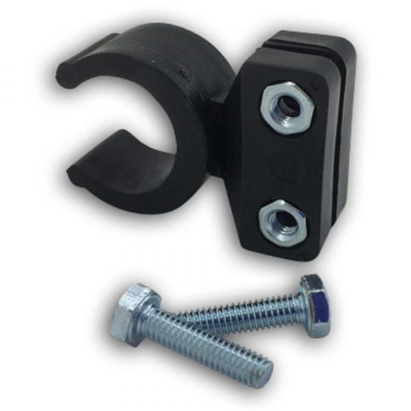 Tube clamp, plastic, different types - with 2 fixing screws