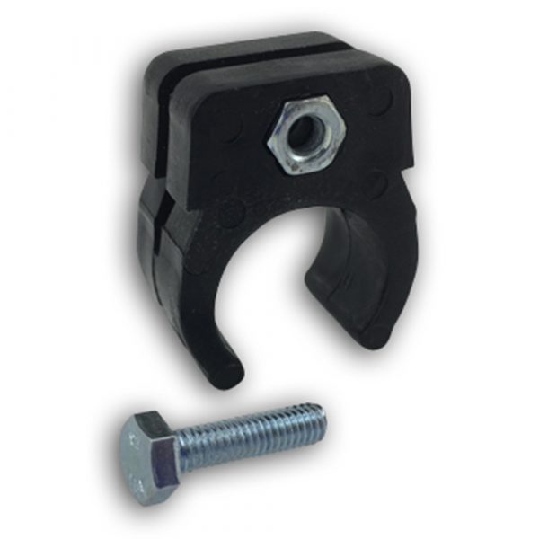 Tube clamp, plastic, different types - with 1 fixing screw