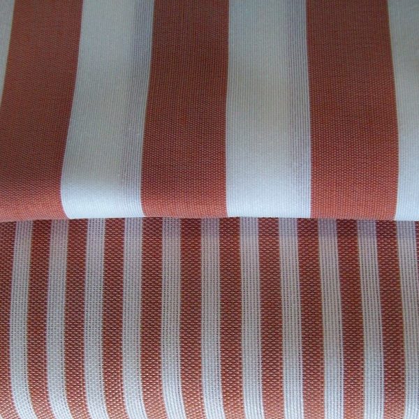 HS Trevira CS ANTIFIRE Series - FLEXA, terracotta-white, thin stripes